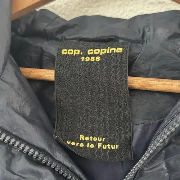 Cop.Copine Goldeneye Puffer Jacket Navy Diamond Quilted Designer - Picture 5 of 12